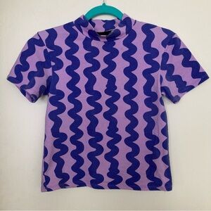 Nooworks mock neck in Squiggle